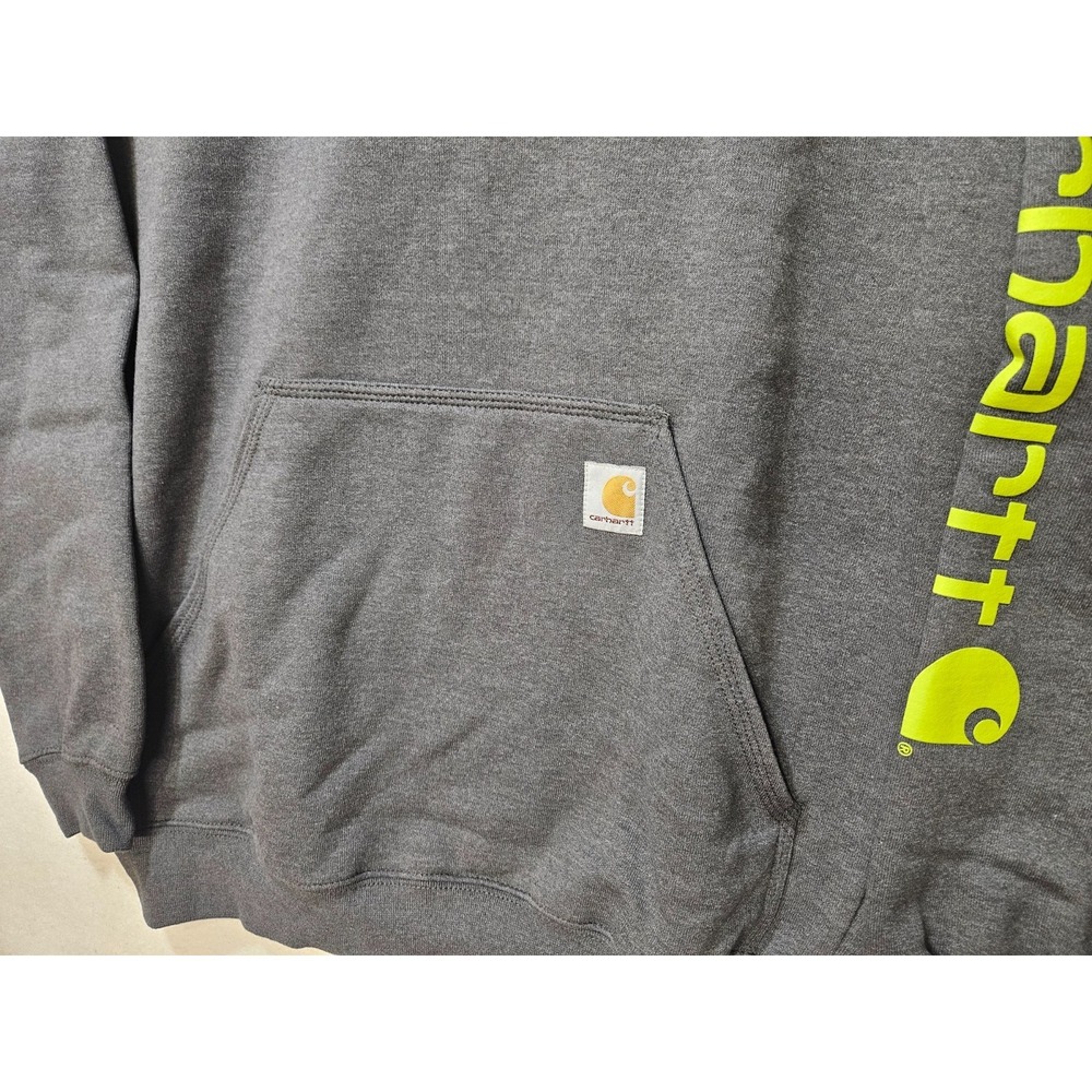 Carhartt Loose Fit Midweight Hoodie, Carbon Heather Gray, TS0288-M, Men's SM - Picture 4 of 10